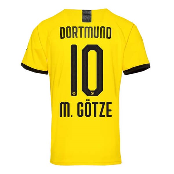 Tailandia Camiseta Borussia Dortmund NO.10 M.Gotze Primera equipo 2019-20 Amarillo